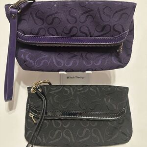 SAS Women's Stylish Purple and Black Wristlet Set